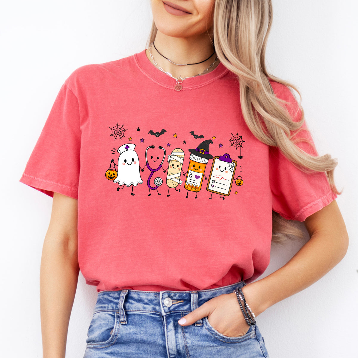 Halloween Nursing Doodle Tee