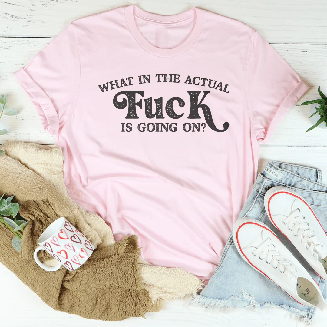 What Is Going On Tee Pink / S Peachy Sunday T-Shirt