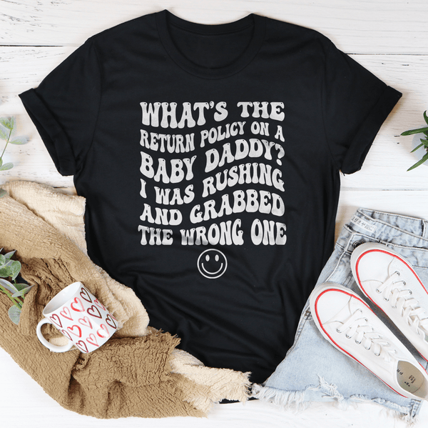 What's The Return Policy On A Baby Daddy Tee Black Heather / S Peachy Sunday T-Shirt