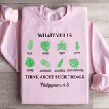 Whatever Is True Philippians 4:8 Sweatshirt Light Pink / S Peachy Sunday T-Shirt