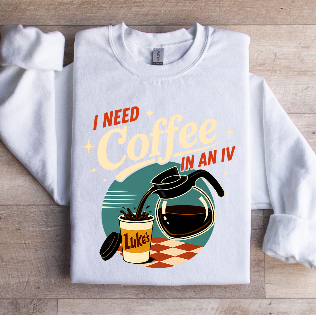 Ich brauche Kaffee in einem Av-Sweatshirt