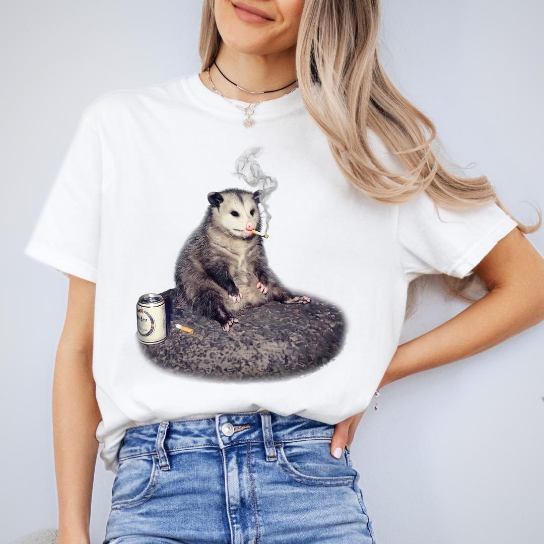 Smoking Possum Meme Tee