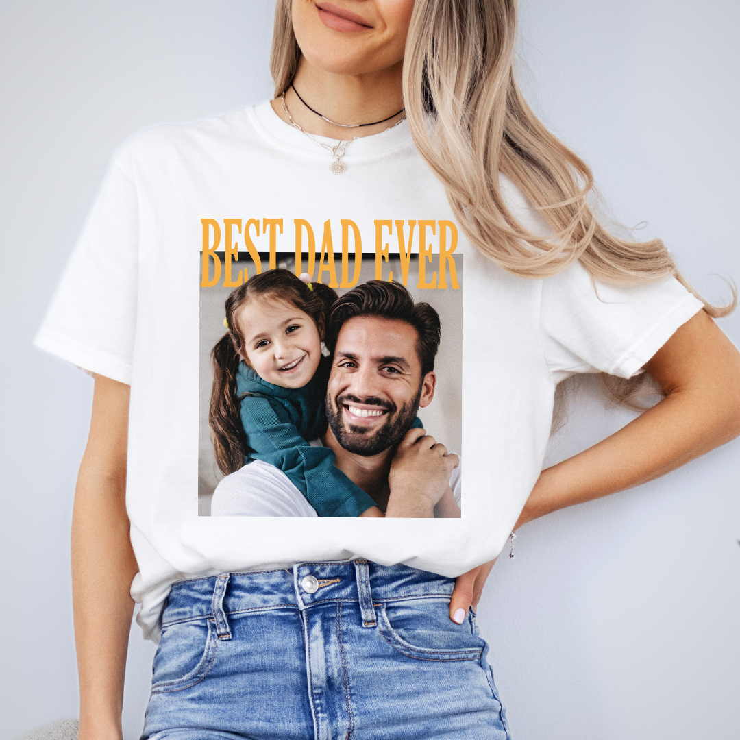 Personalized Best Dad Ever With Photo Tee