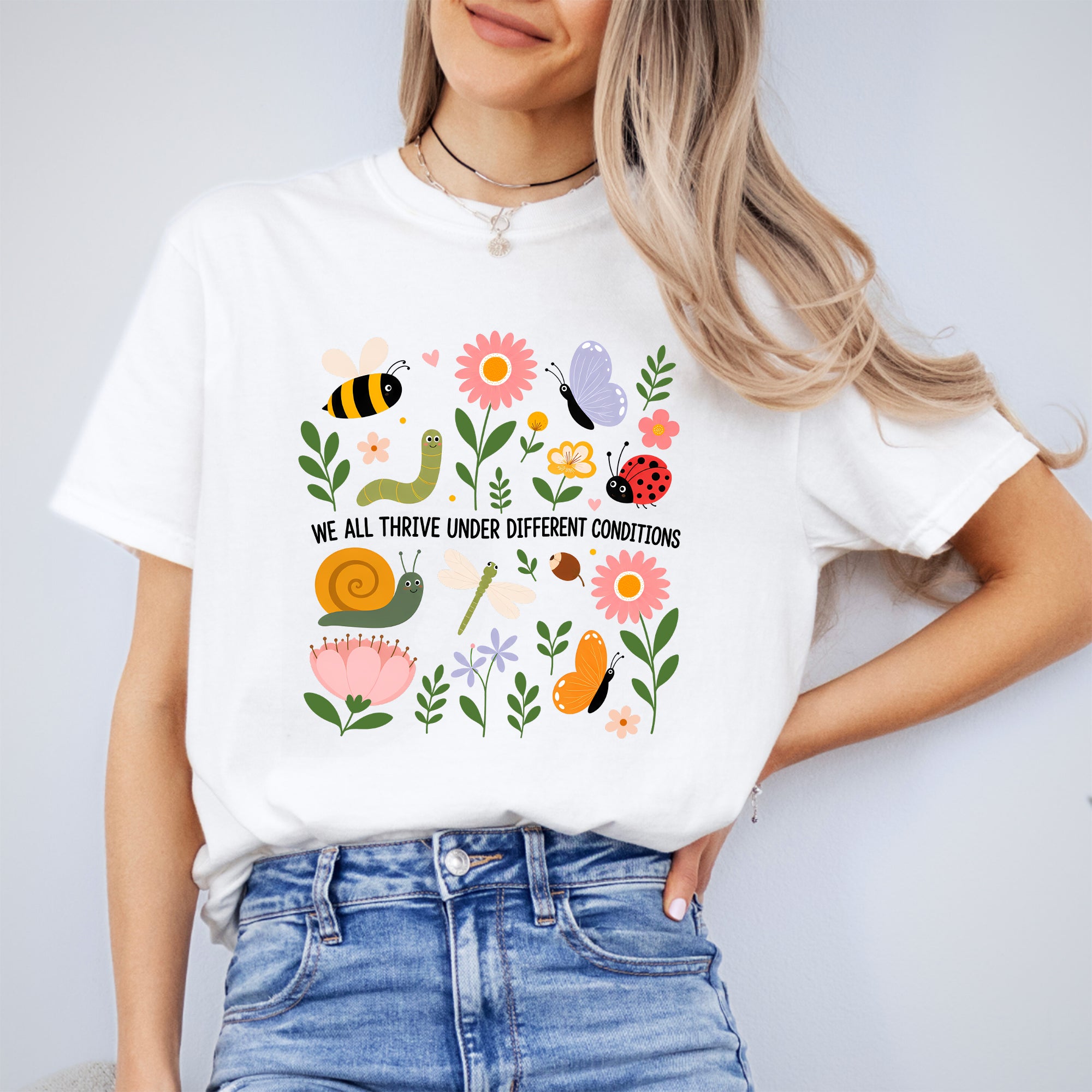 Camiseta «Todos prosperamos en condiciones diferentes»