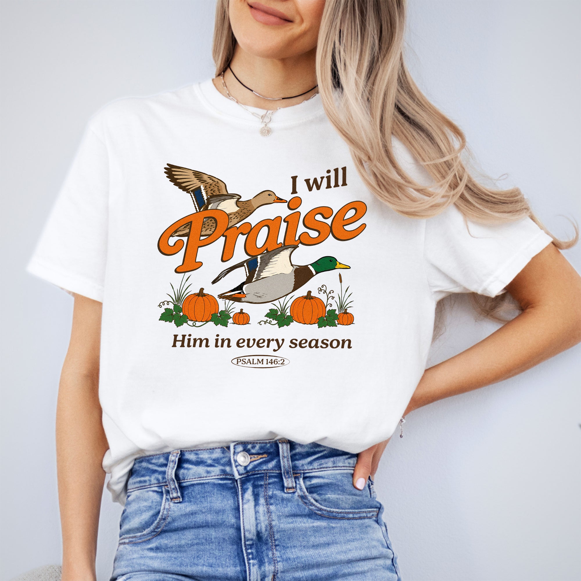 T-Shirt „Ich werde ihn jede Jahreszeit preisen“