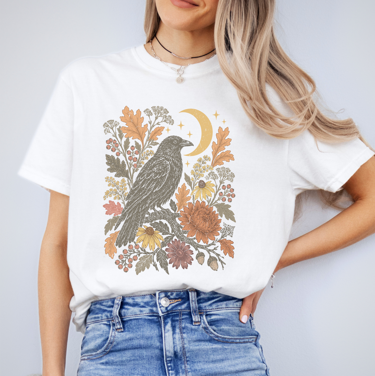 T-shirt d’automne « Corbeau céleste »