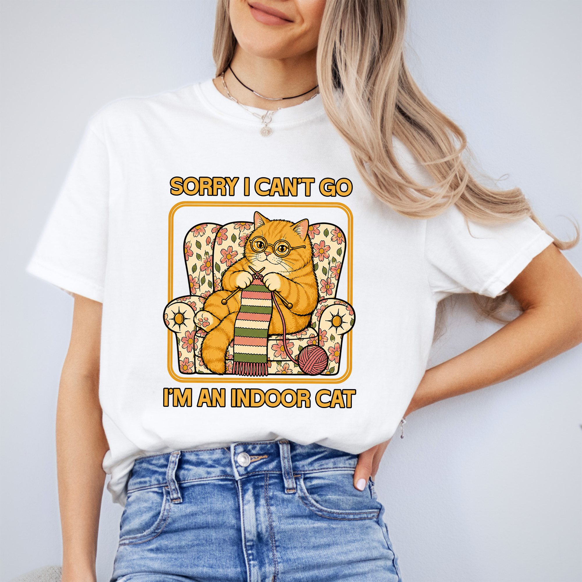 Sorry I Can't Go I'm An Indoor Cat Tee