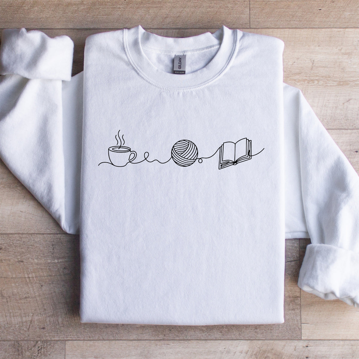 Coffee Yarn And Book Sweatshirt