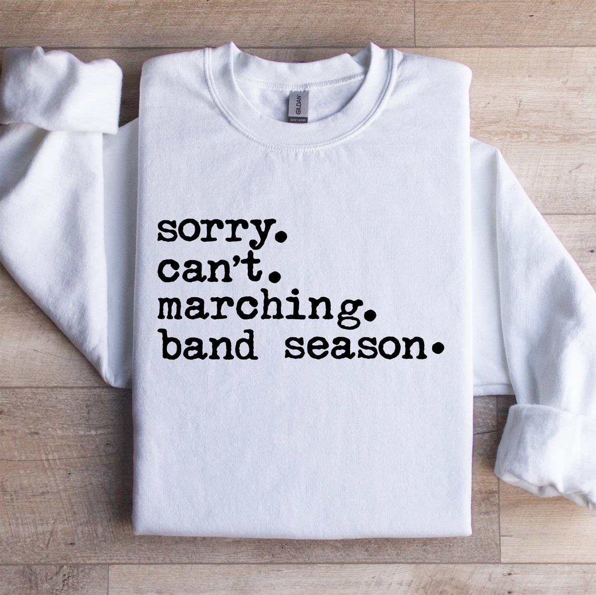 Sorry Can't Marching Band Season Band Mom Cozy Fleece Sweatshirt