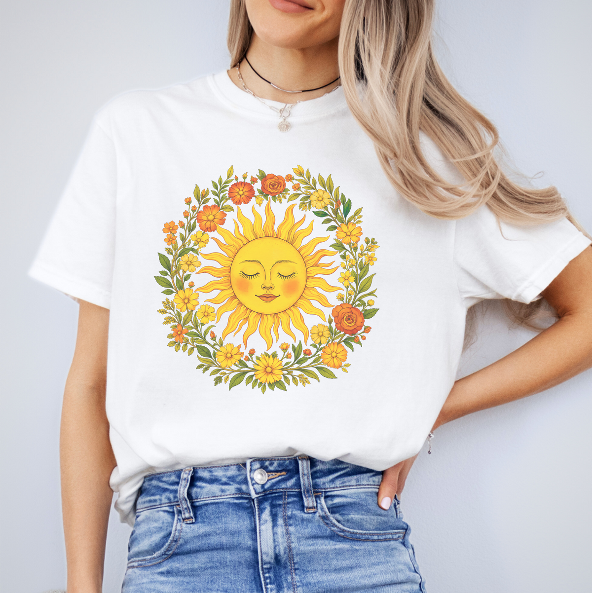 Boho-Spiritual-Sonnen-T-Shirt