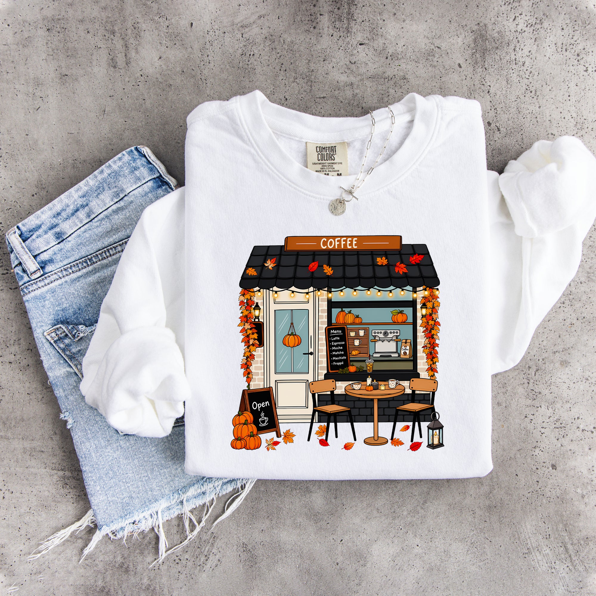 Vintage Fall Coffee Shop Sweatshirt