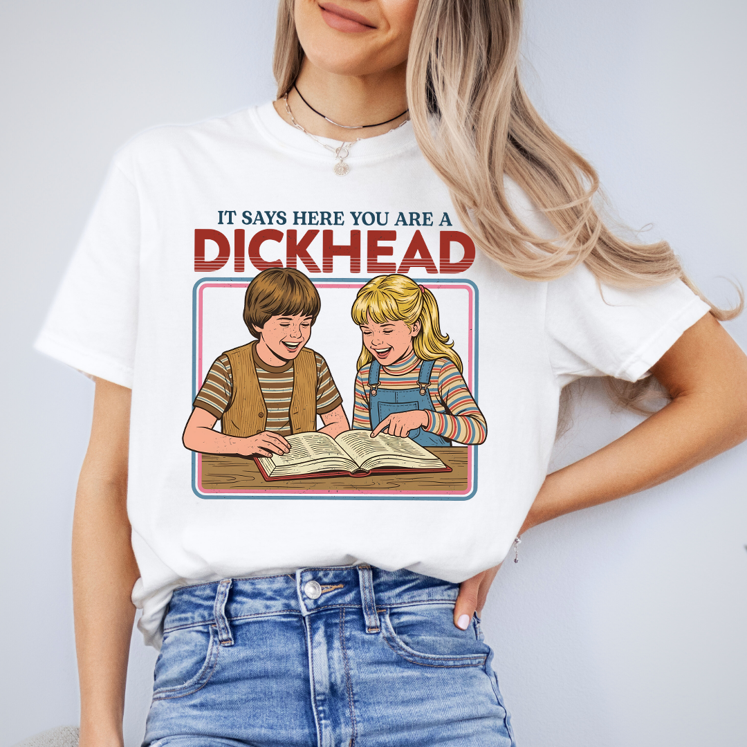 Aquí dice que eres una camiseta de imbécil