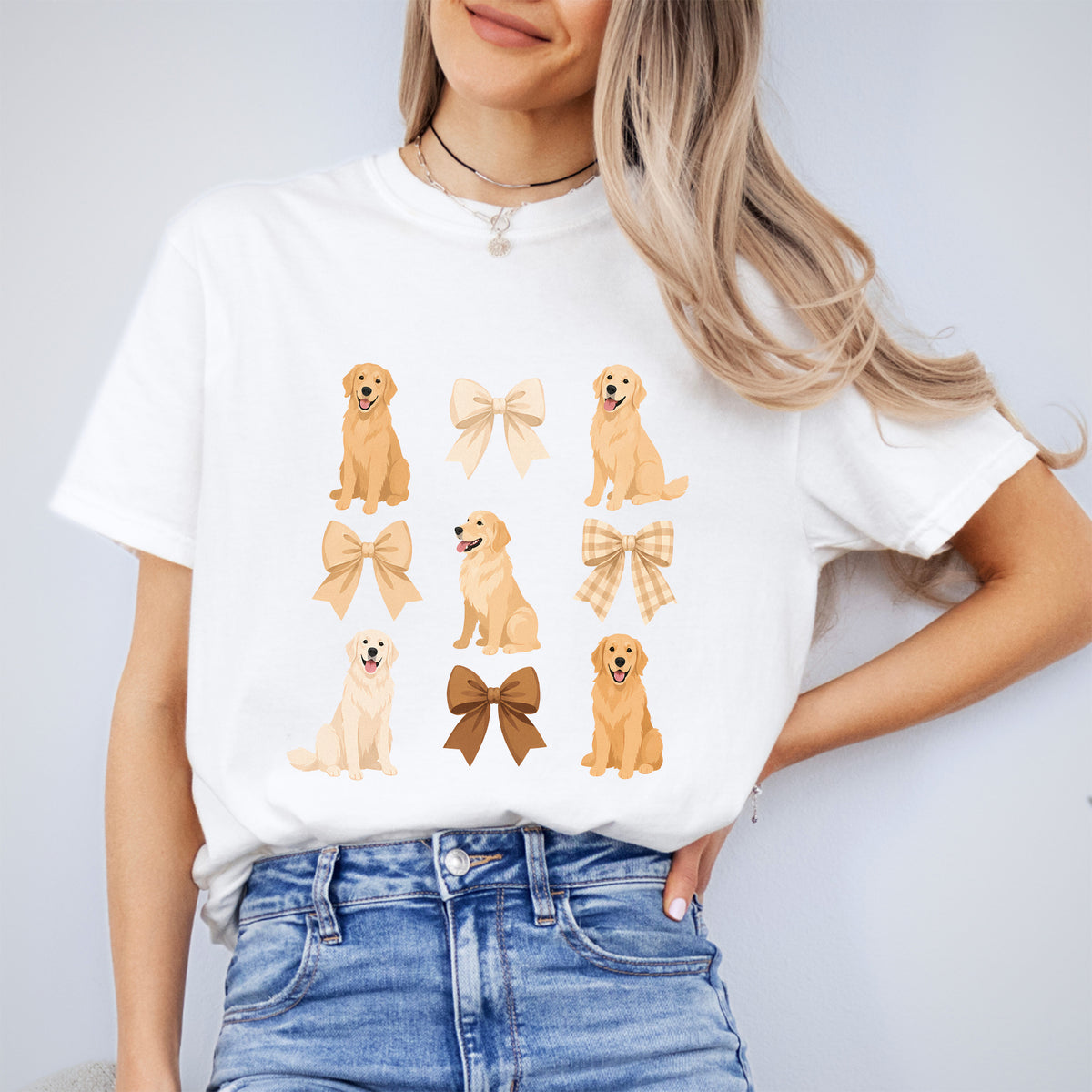 Golden-Retriever-Coquette-T-Shirt
