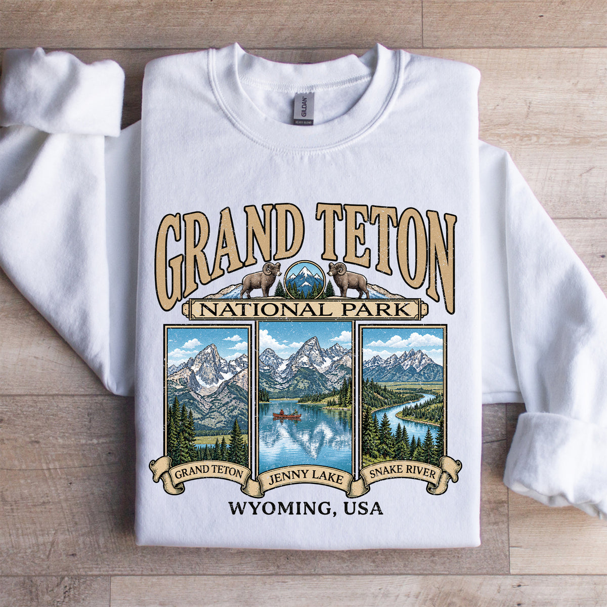 Camiseta retro del Parque Nacional Grand Teton