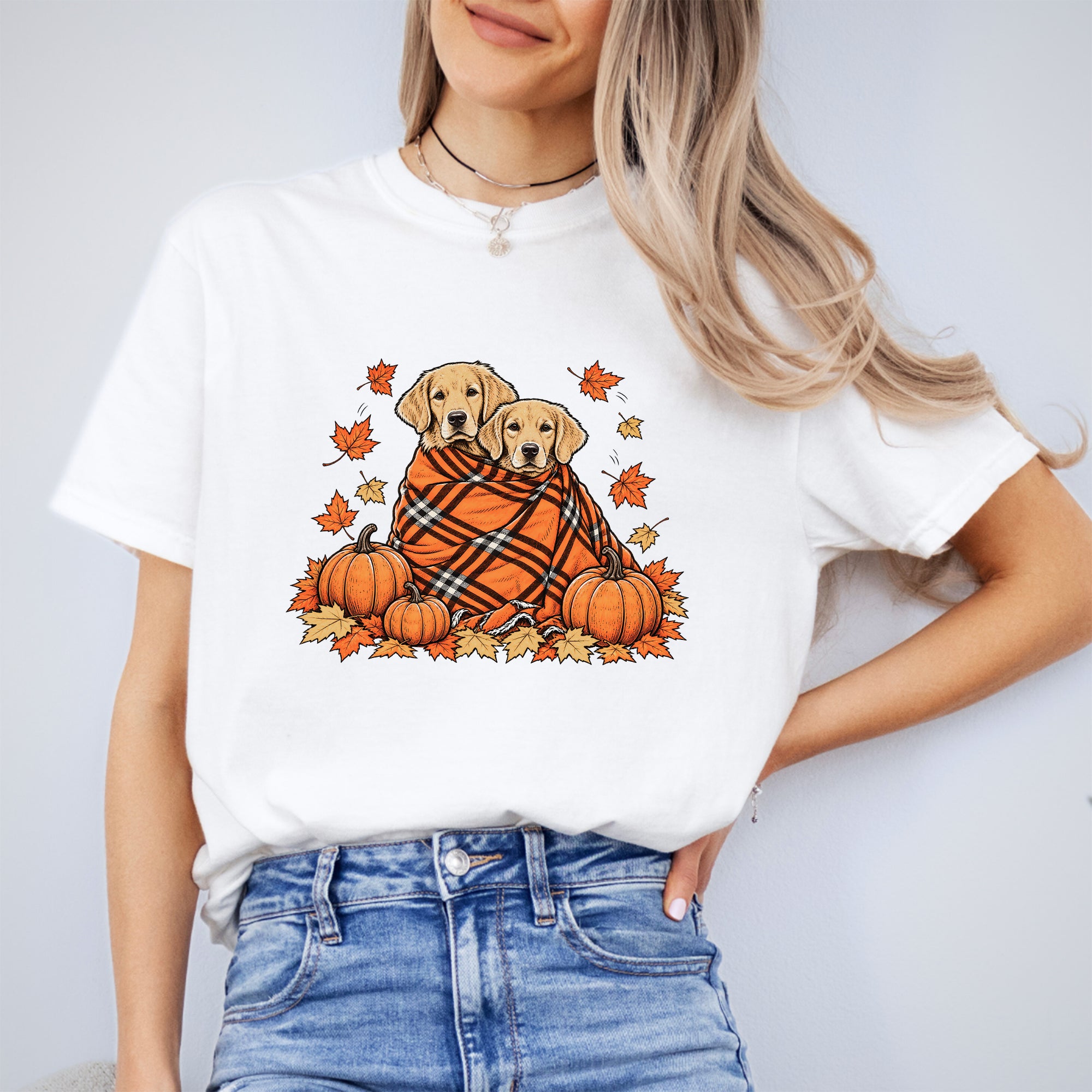 T-shirt d’automne Golden Retriever