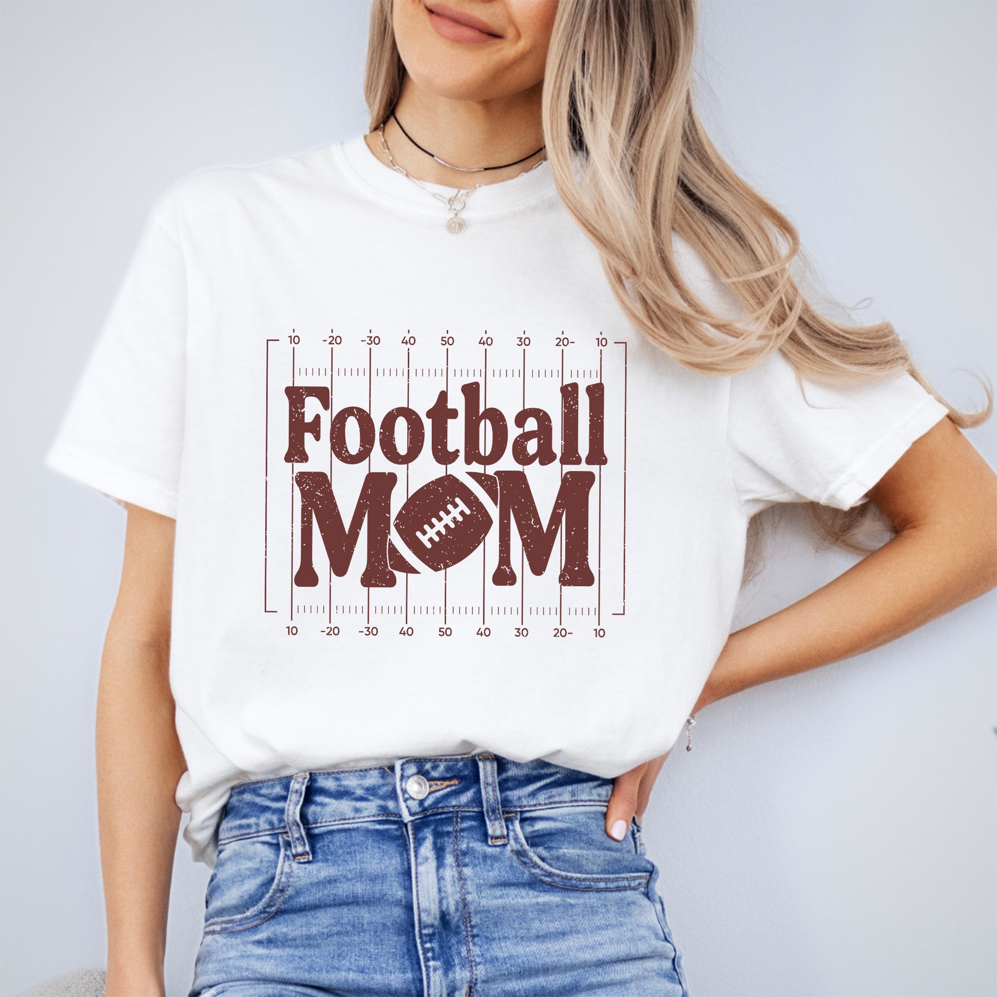 Retro-Football-Mama-T-Shirt