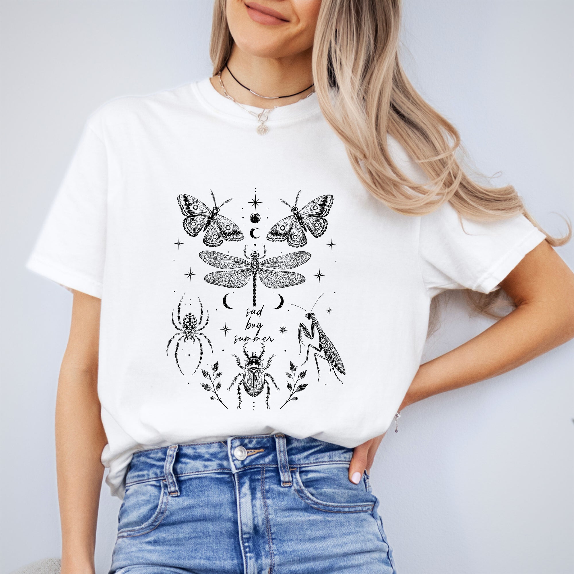 Retro-T-Shirt „Trauriger Käfer“ für den Sommer