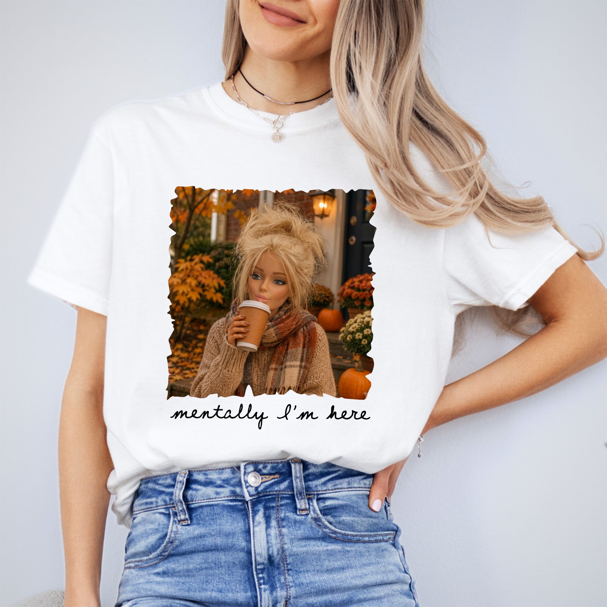 T-shirt « Mentalement, je suis ici »