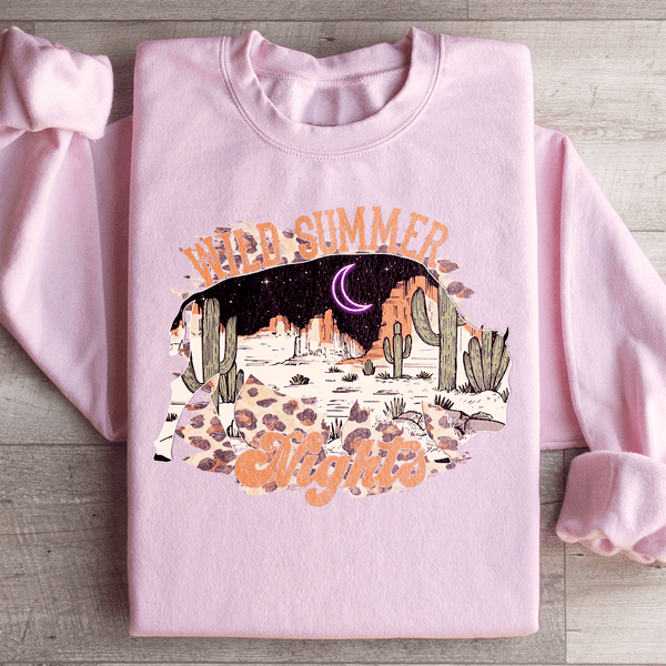 Wild Summer Nights Sweatshirt Light Pink / S Peachy Sunday T-Shirt