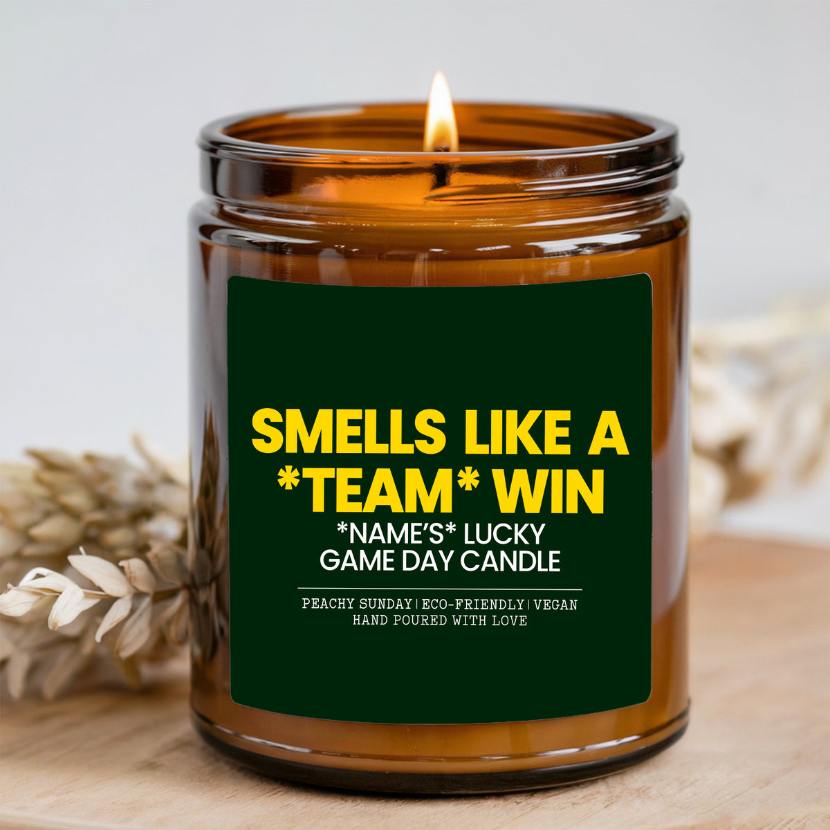 Personalisierte Kerze „Ein Team gewinnt“