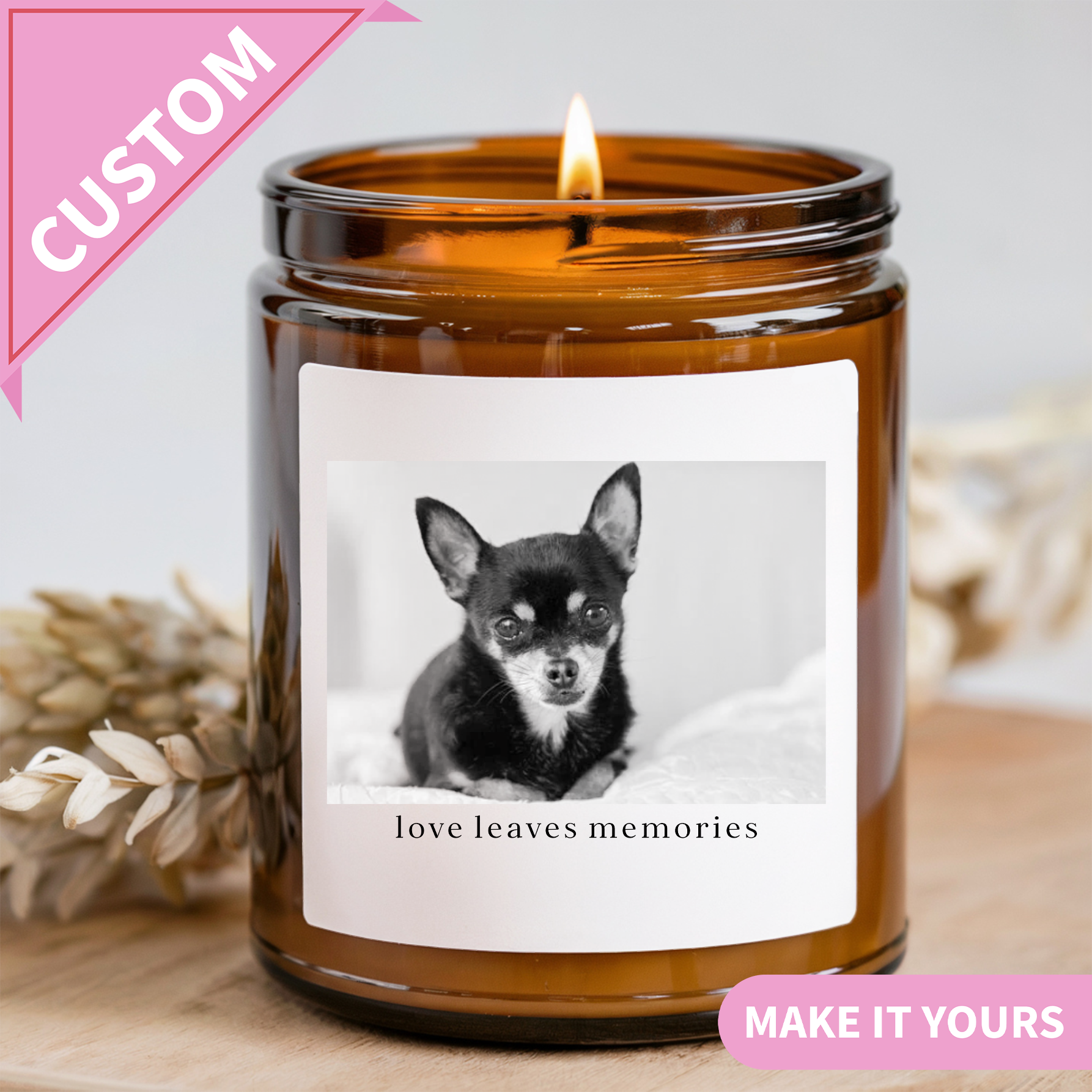 Personalized Pet Memorial Candle