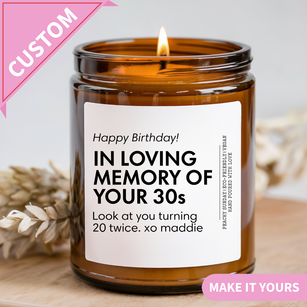 personalized 40th Birthday Candle
