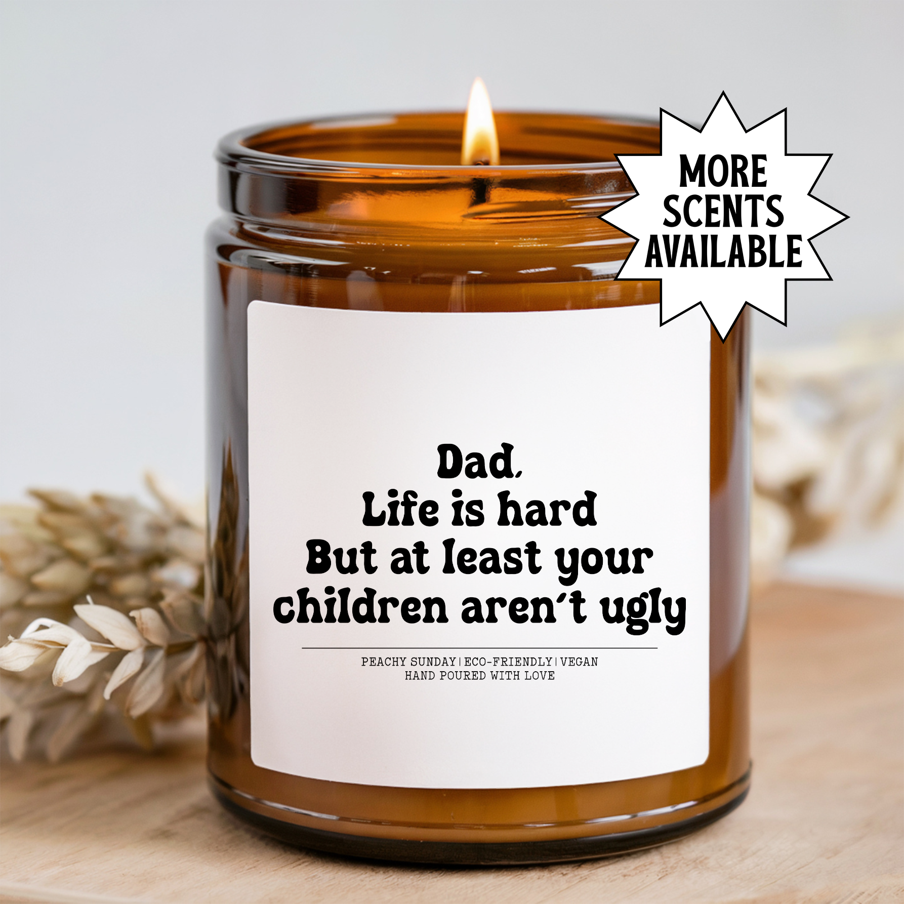 Die „Dad Life is Hard“-Kerze