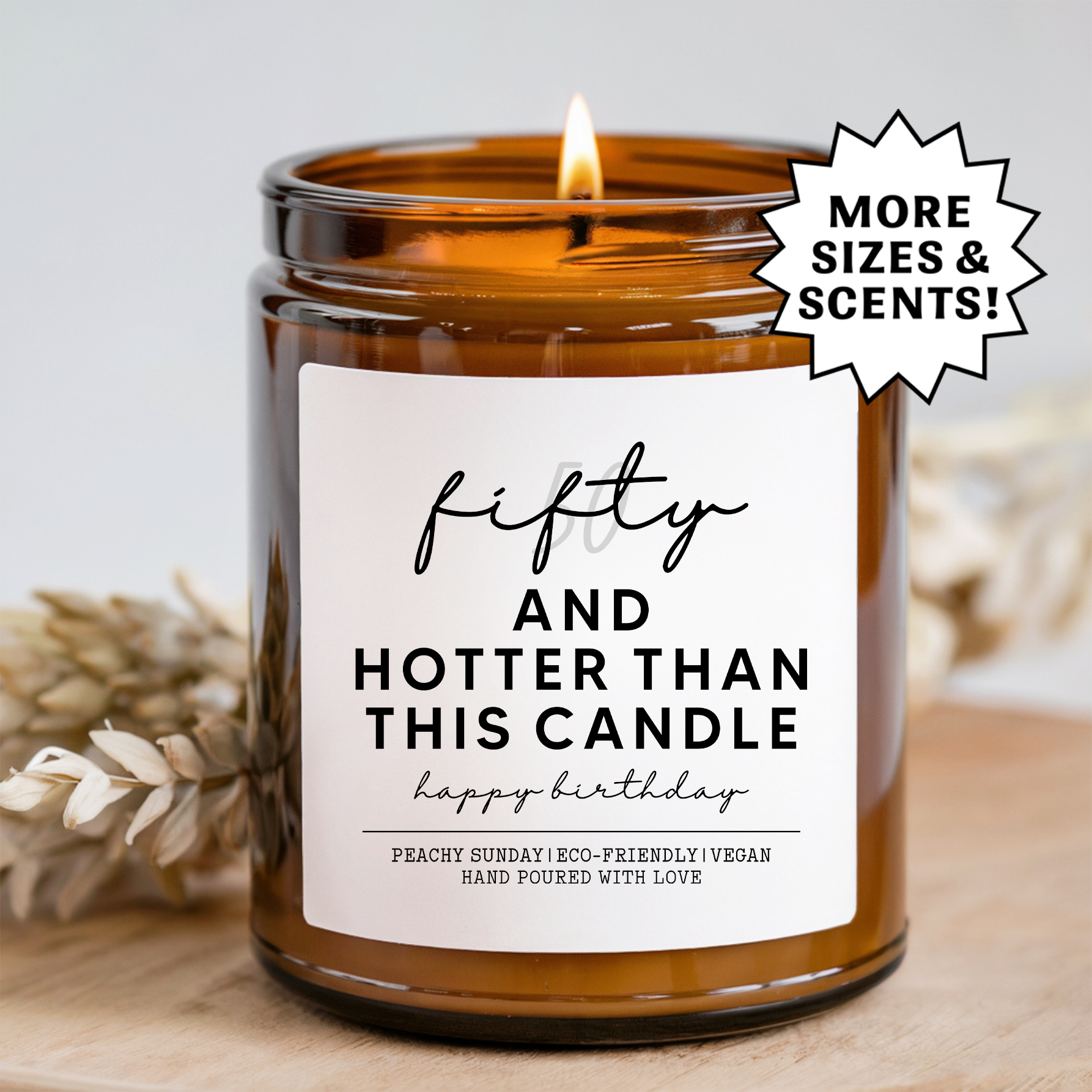 Fifty And Hotter Than This Candle 50th Birthday Candle