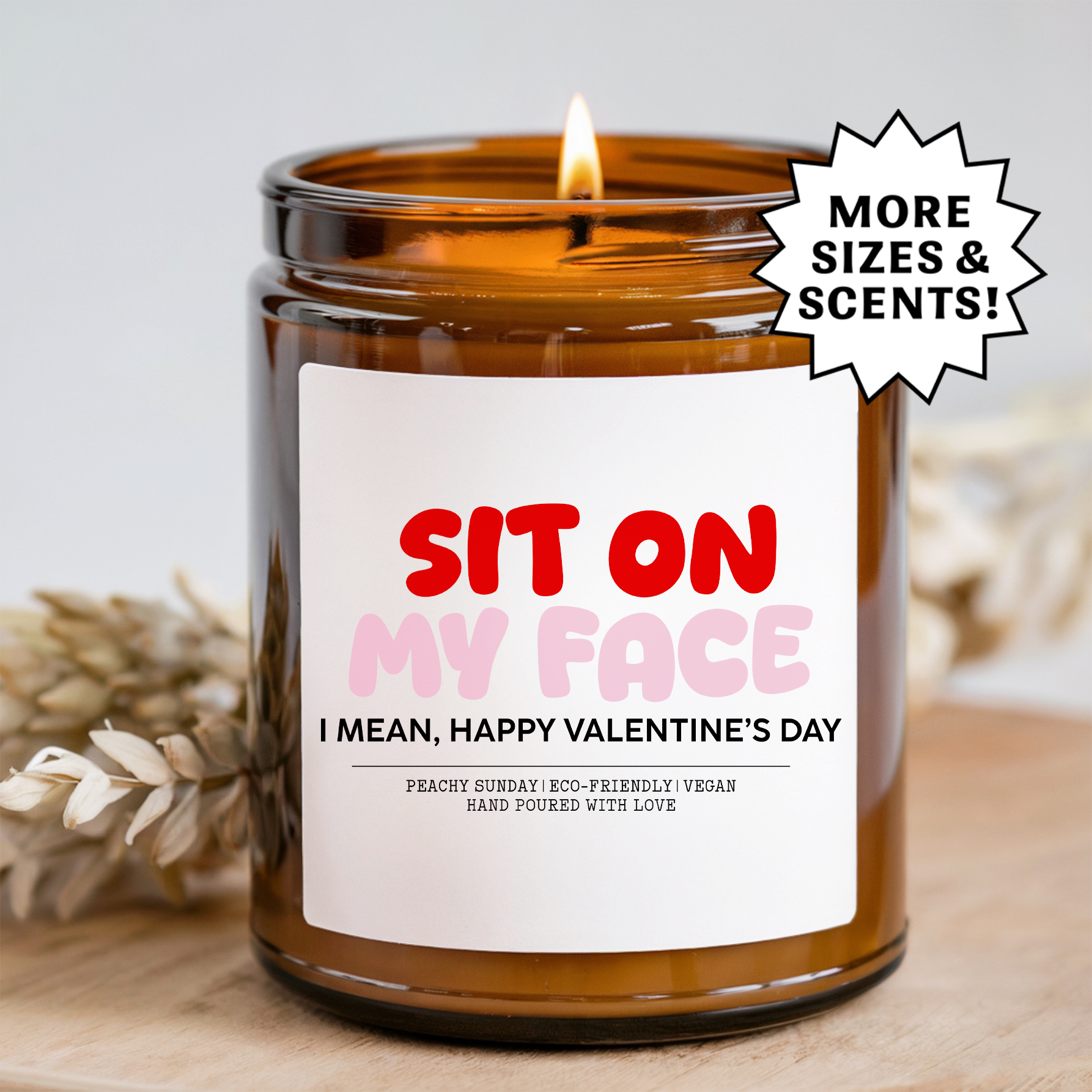 Sit On My Face Valentines Day Candle
