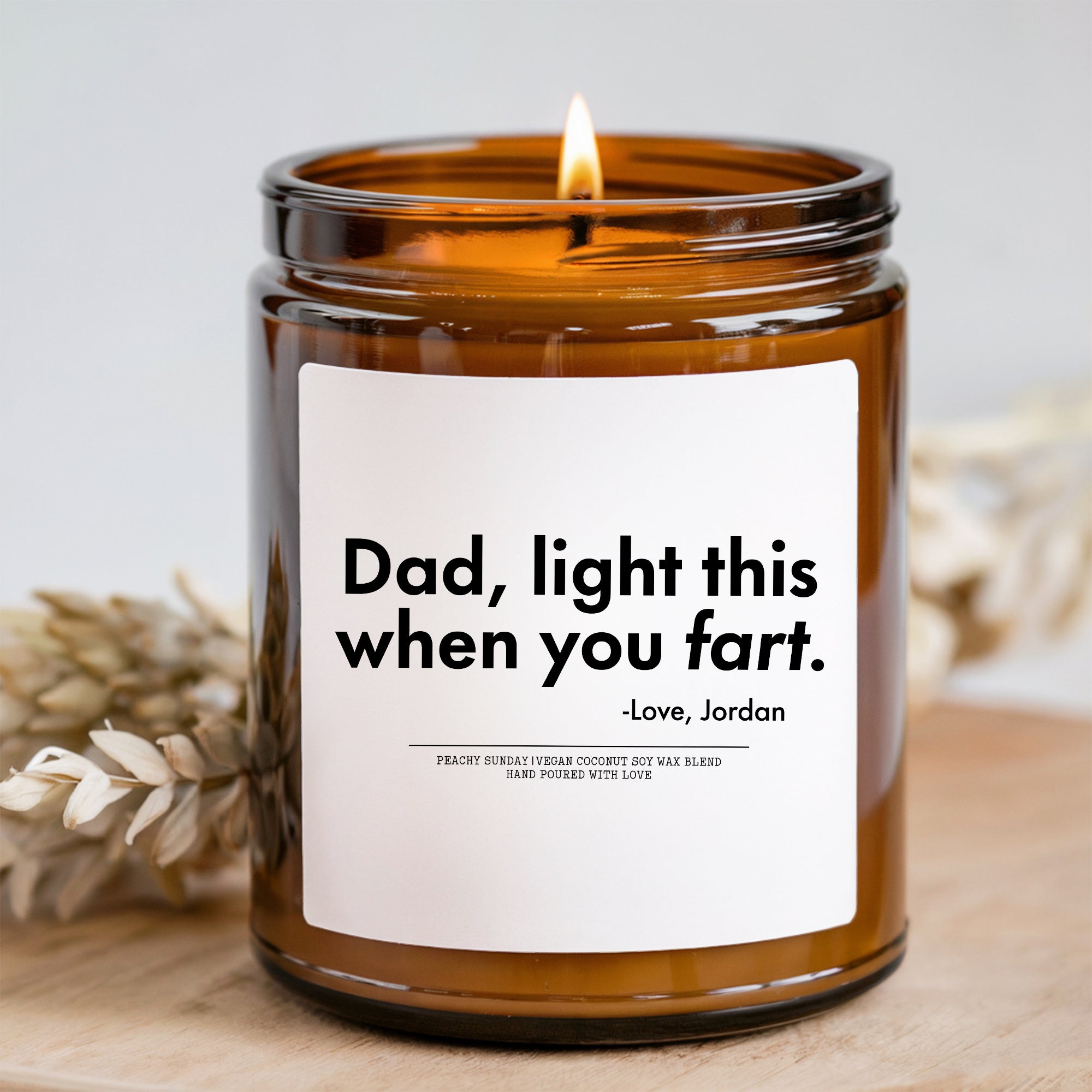 Personalized Dad Light This When You Fart Candle