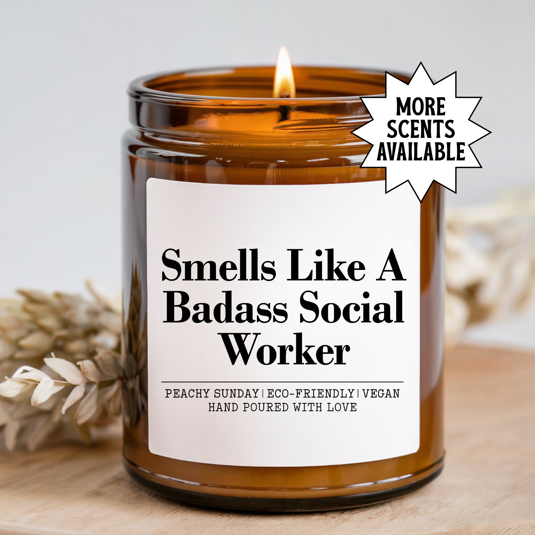 Bougie « Ça sent l’assistante sociale badass »