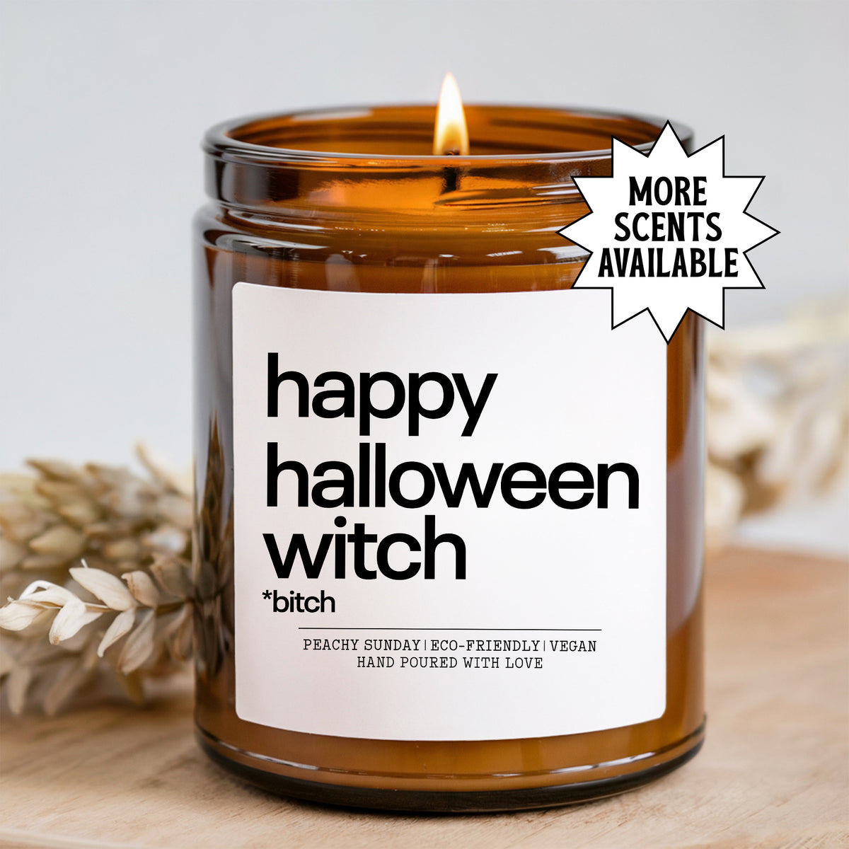 Fröhliche Halloween-Hexenkerze
