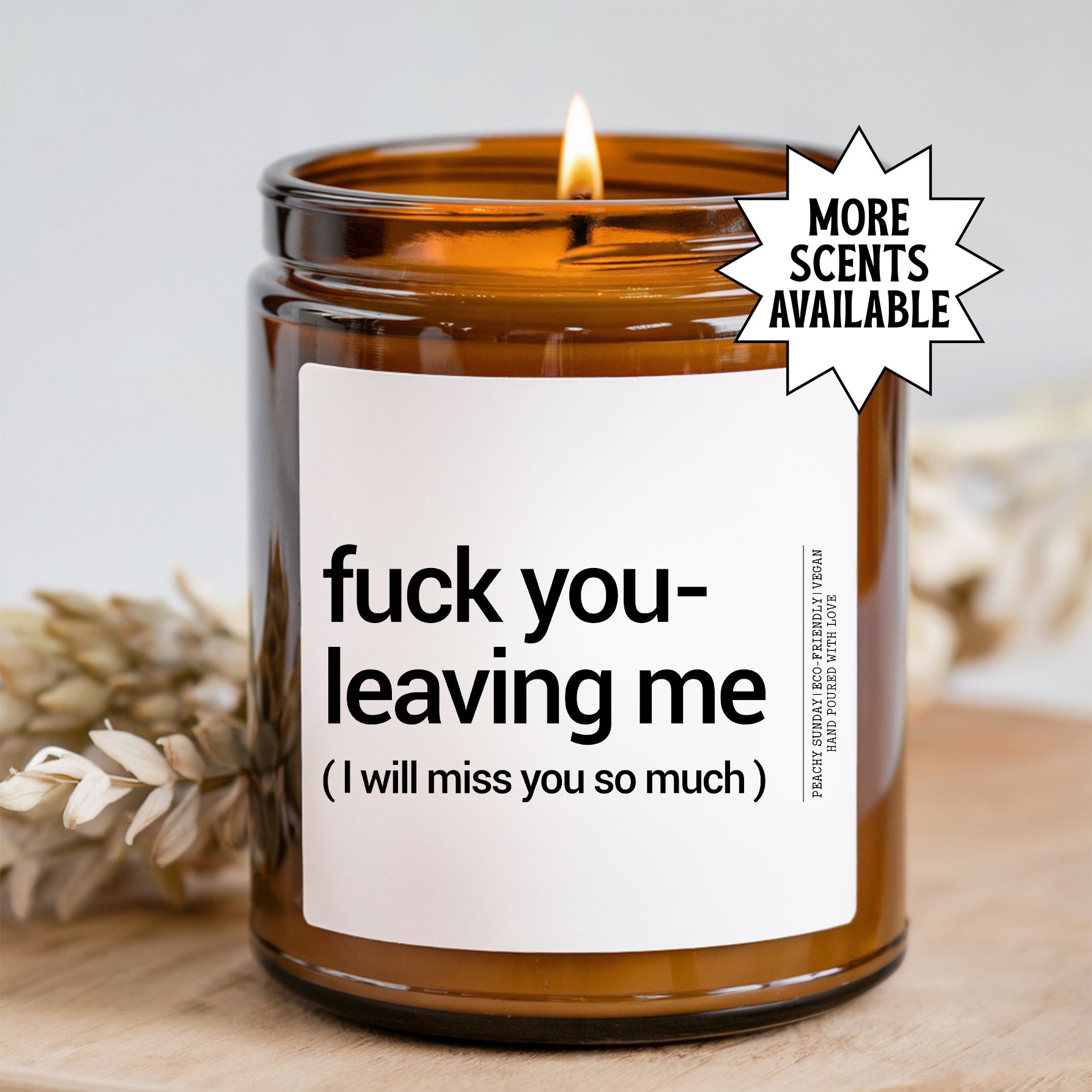 „F_ck You Leaving Me“-Kerze