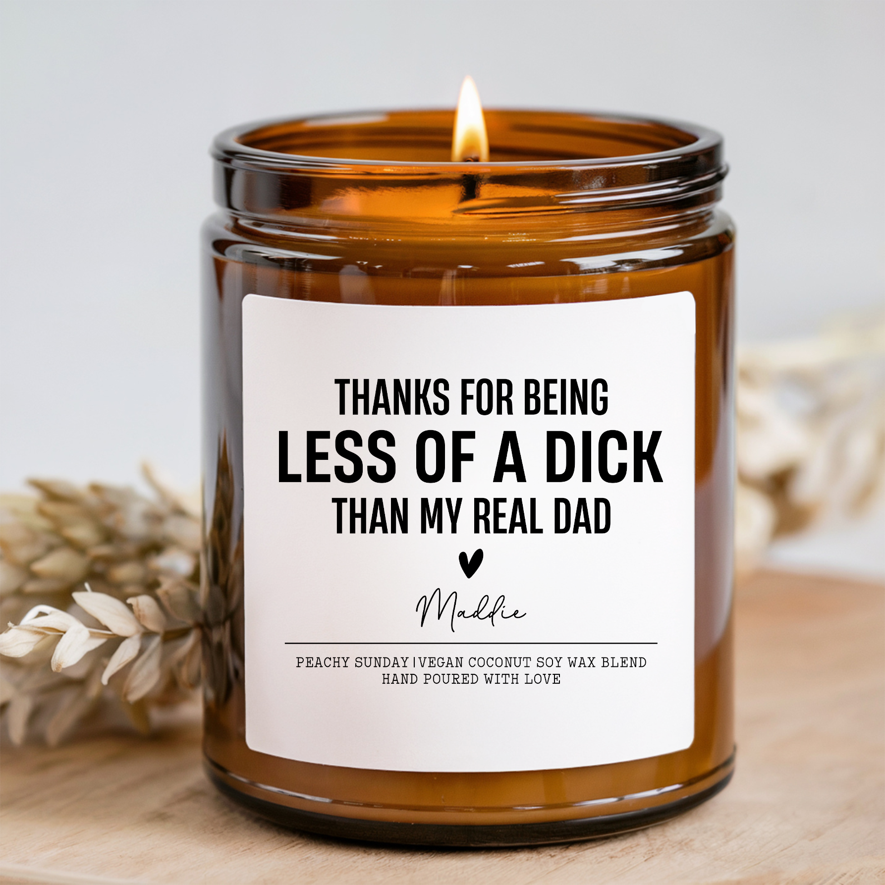 Personalized Stepdad Candle