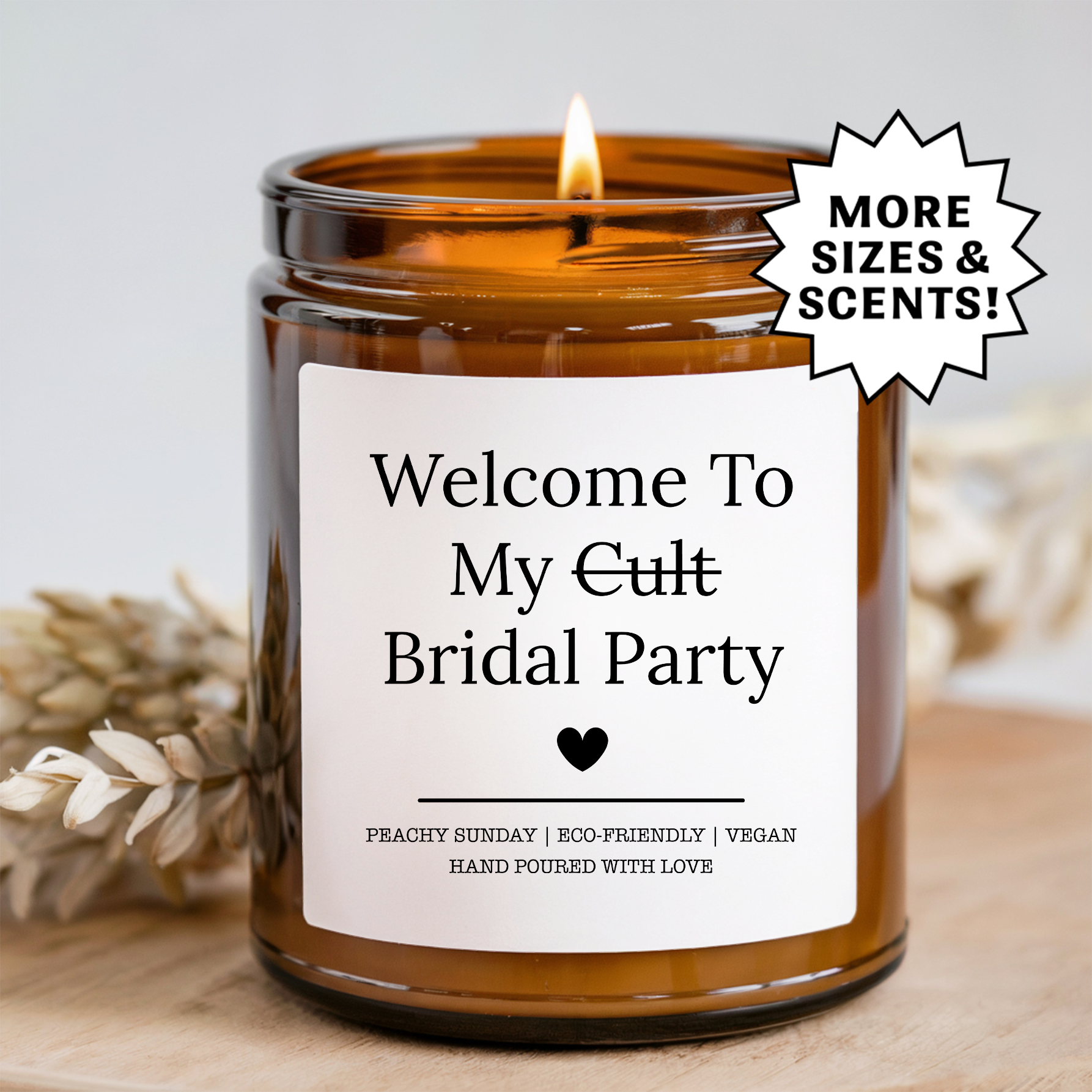 Welcome To My Cult Bridal Party Candle