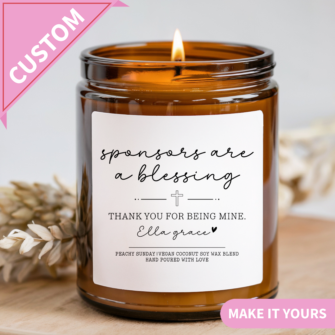 Personalized Sponsors Are A Blessing Candle