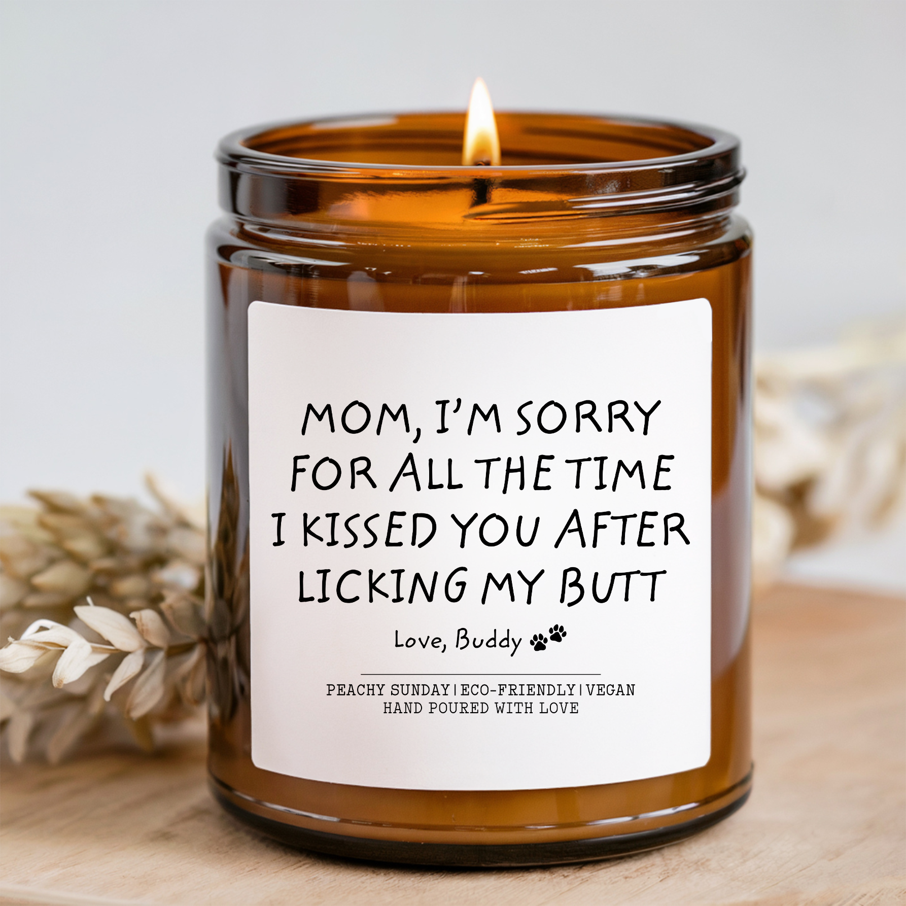Personalized Dog Mom Candle