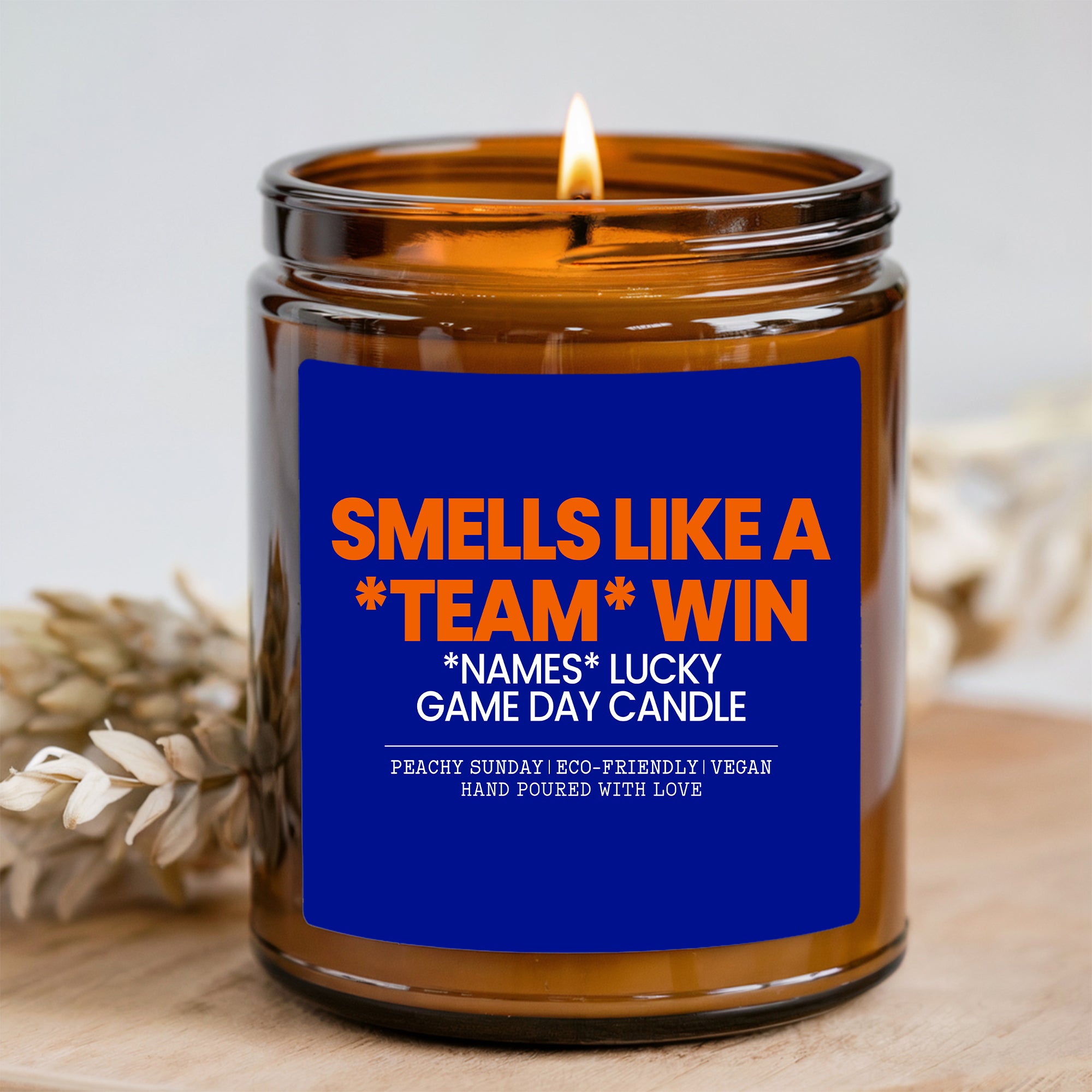 Personalized Smells Like A Team Win Candle
