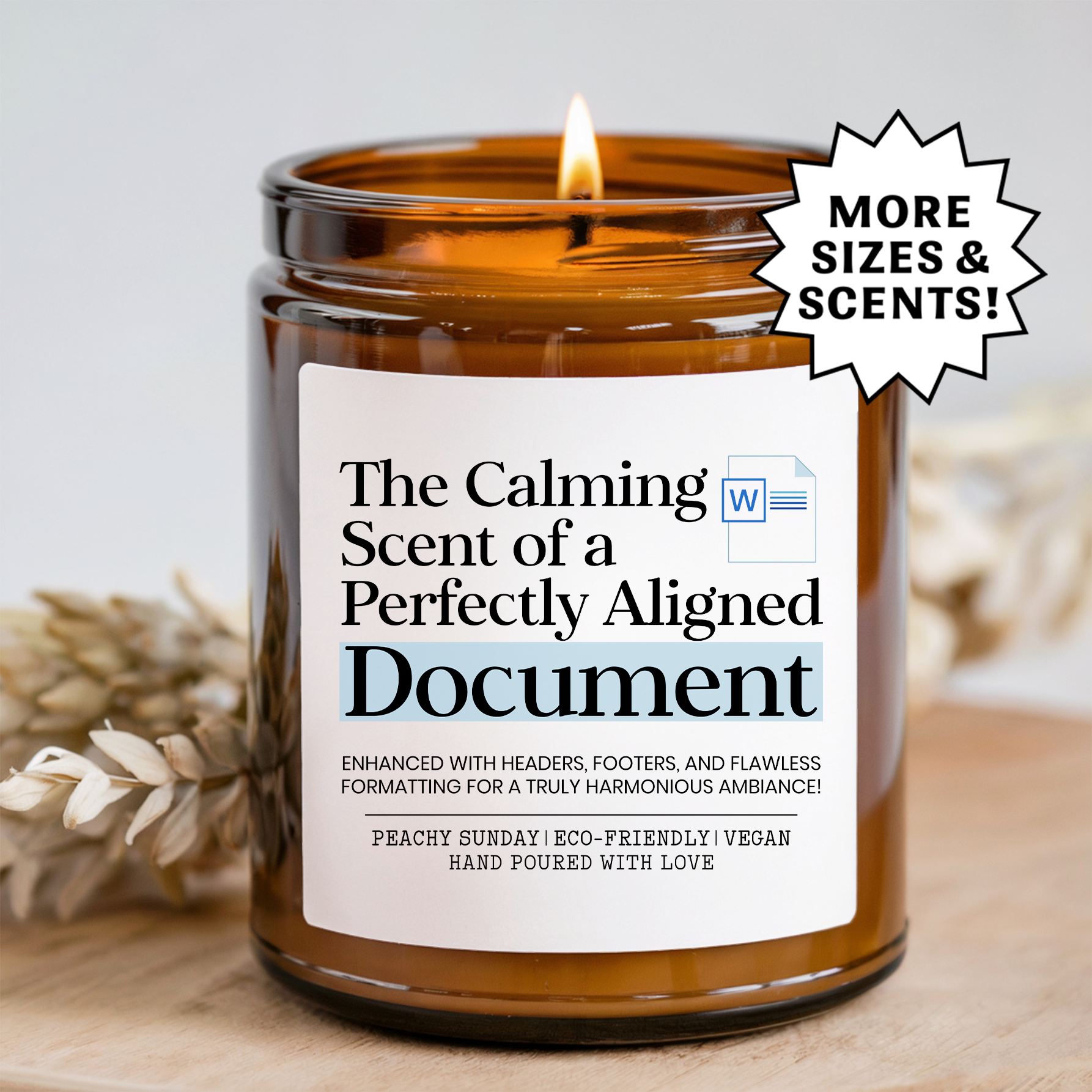 The Calming Scent Of A Perfectly Aligned Document Candle