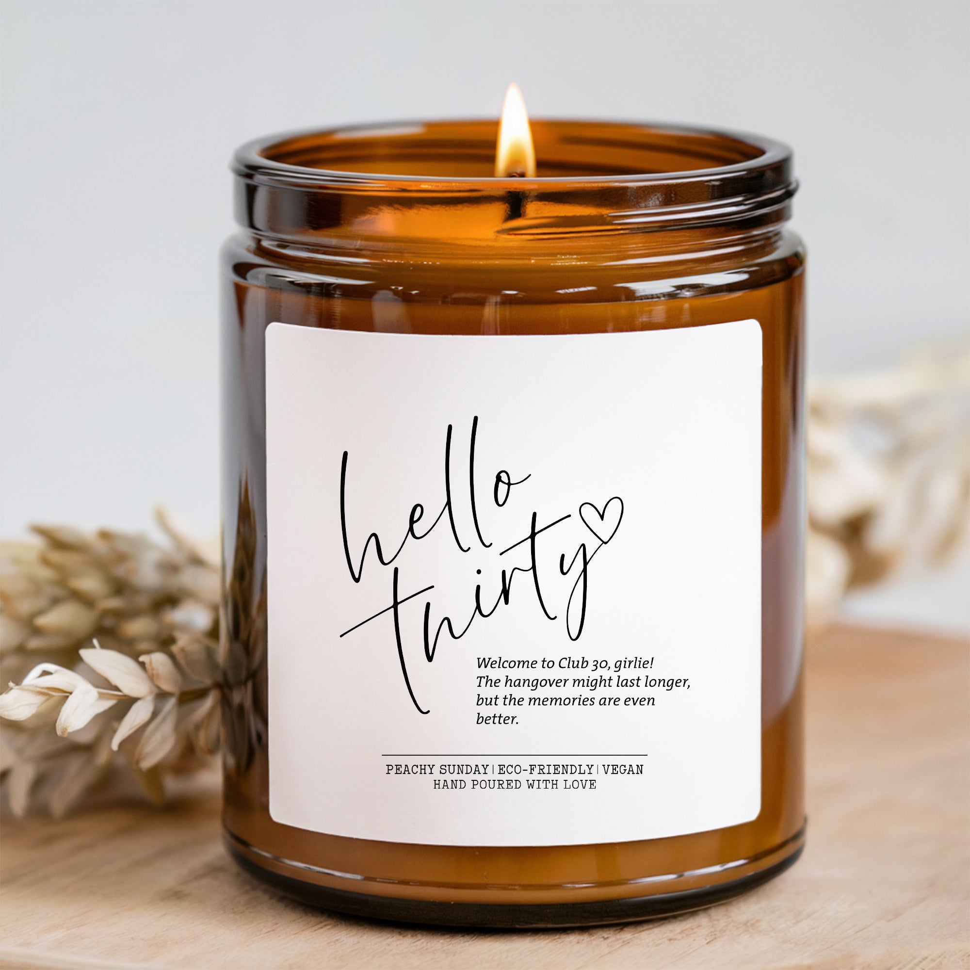 Bougie d’anniversaire personnalisée « Hello Thirty »