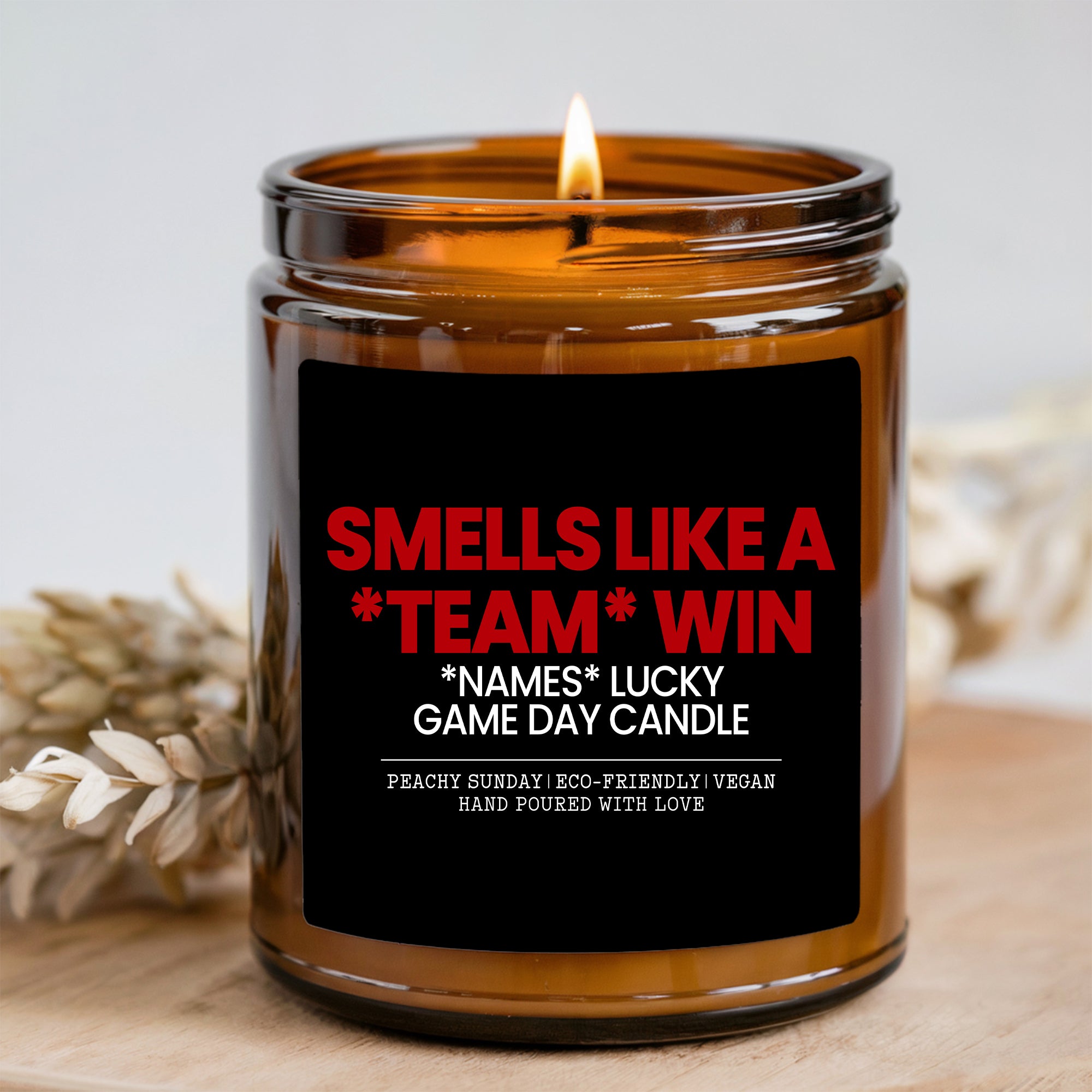 Personalized Team And Name Game Day Candle