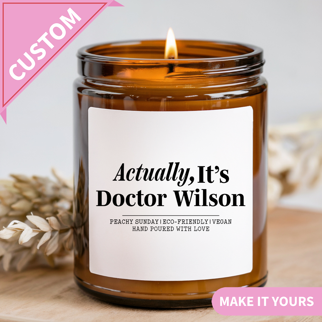Personalized Doctor Graduation Candle