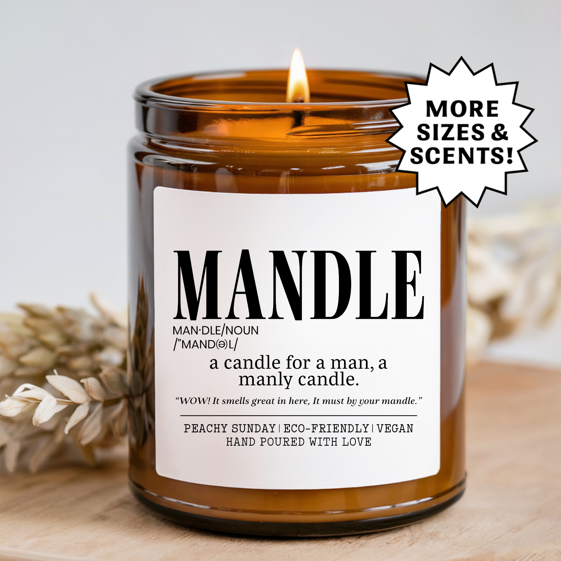 Man's Funny Gift For Boyfriend or Husband Candle