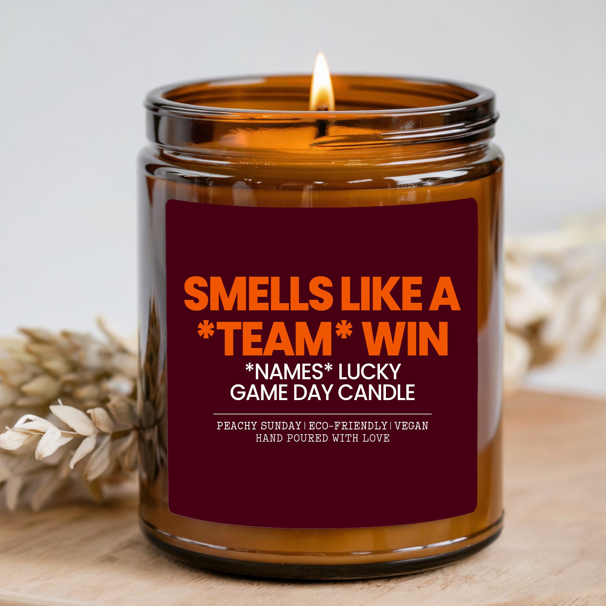 Personalized Lucky Game Day Candle