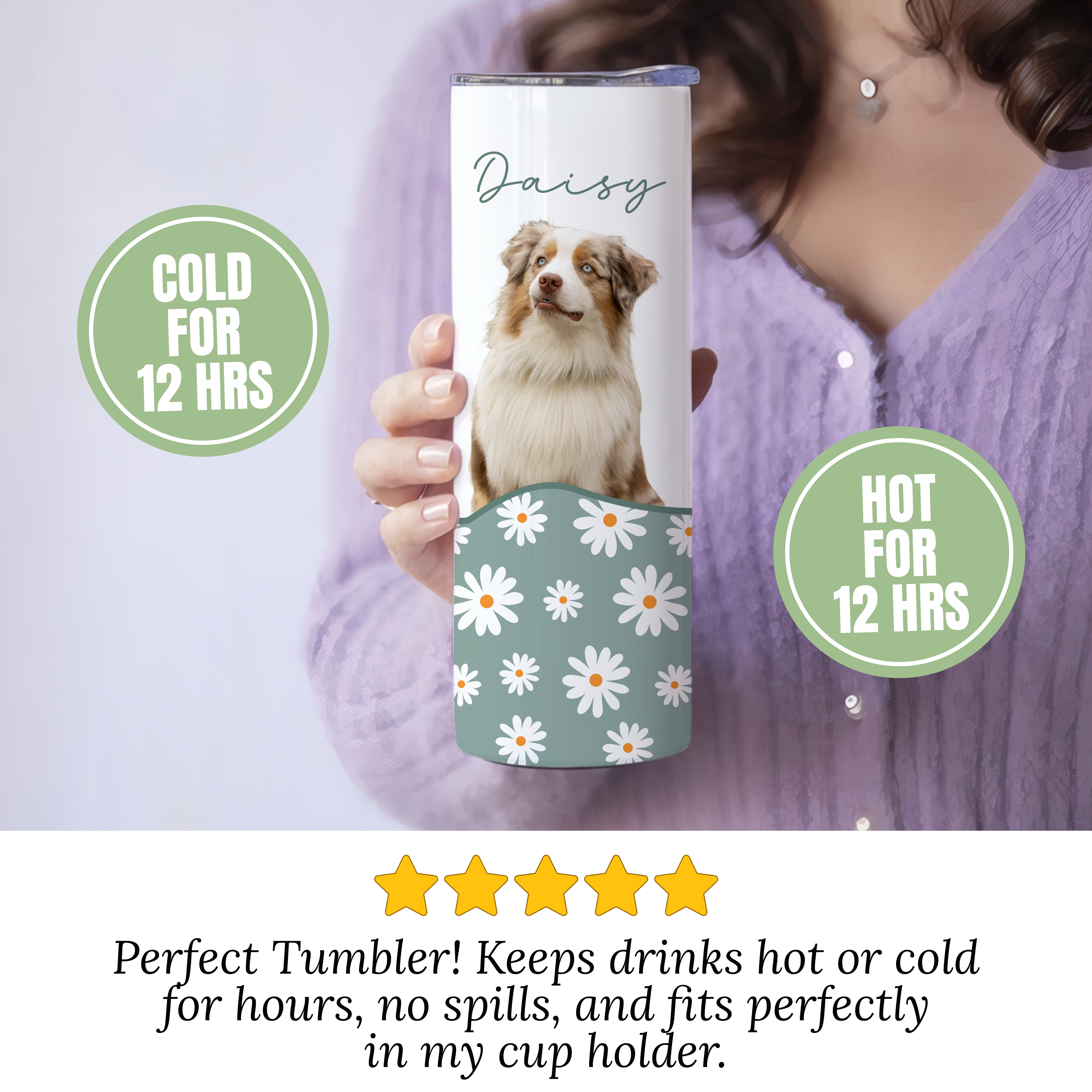 Personalized Dog Photo Tumbler