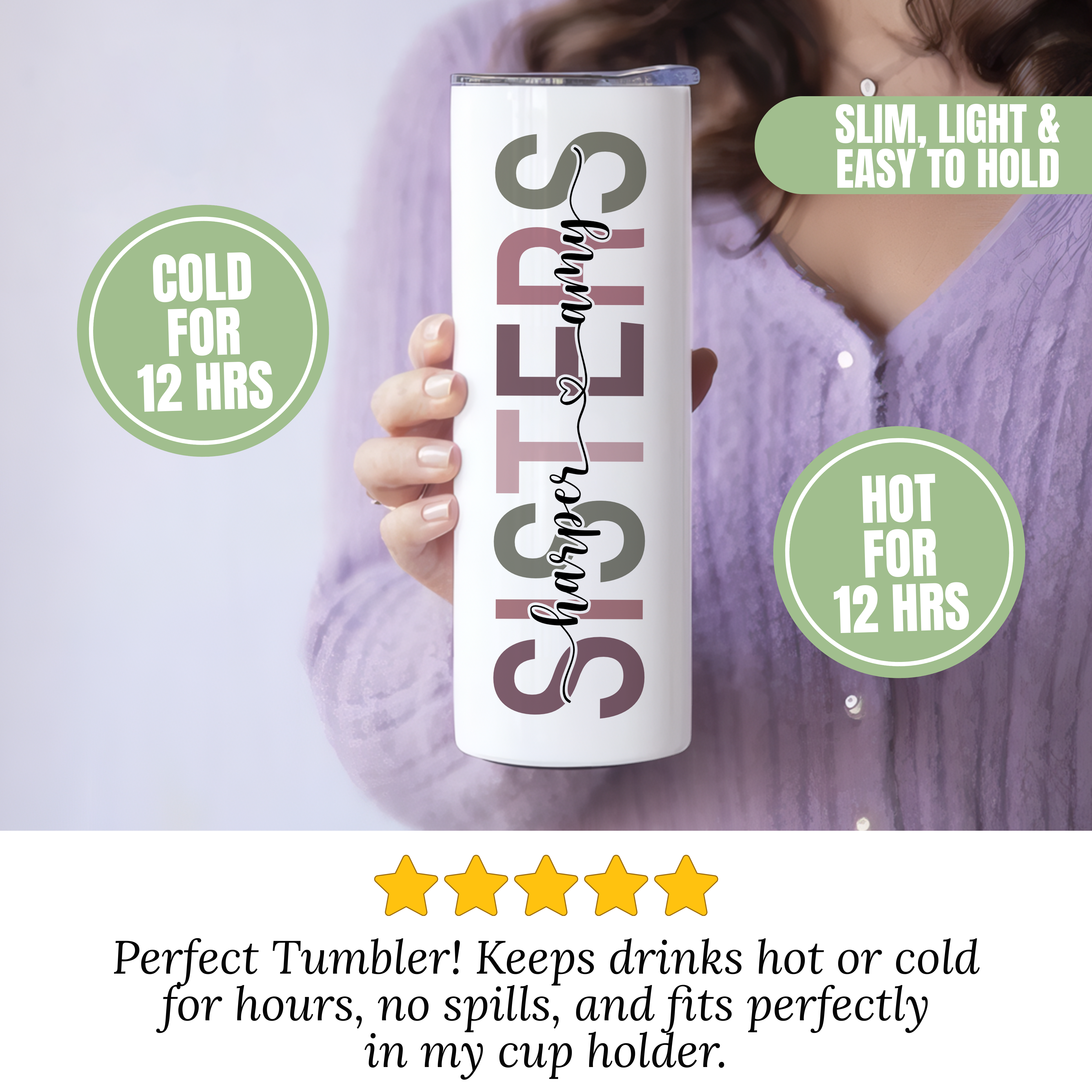 Personalized Photo Sister Tumbler
