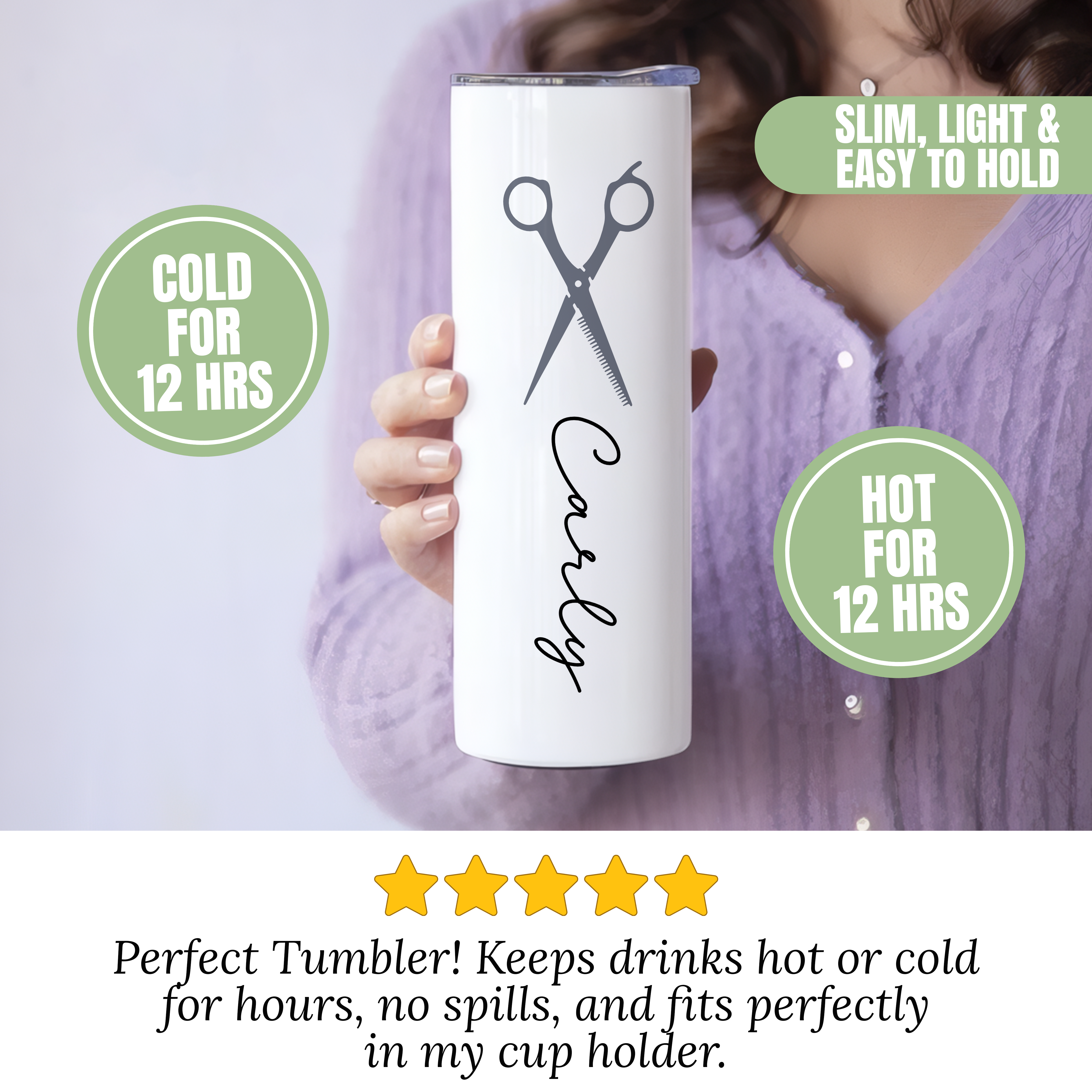 Personalized Hair Stylish Tumbler