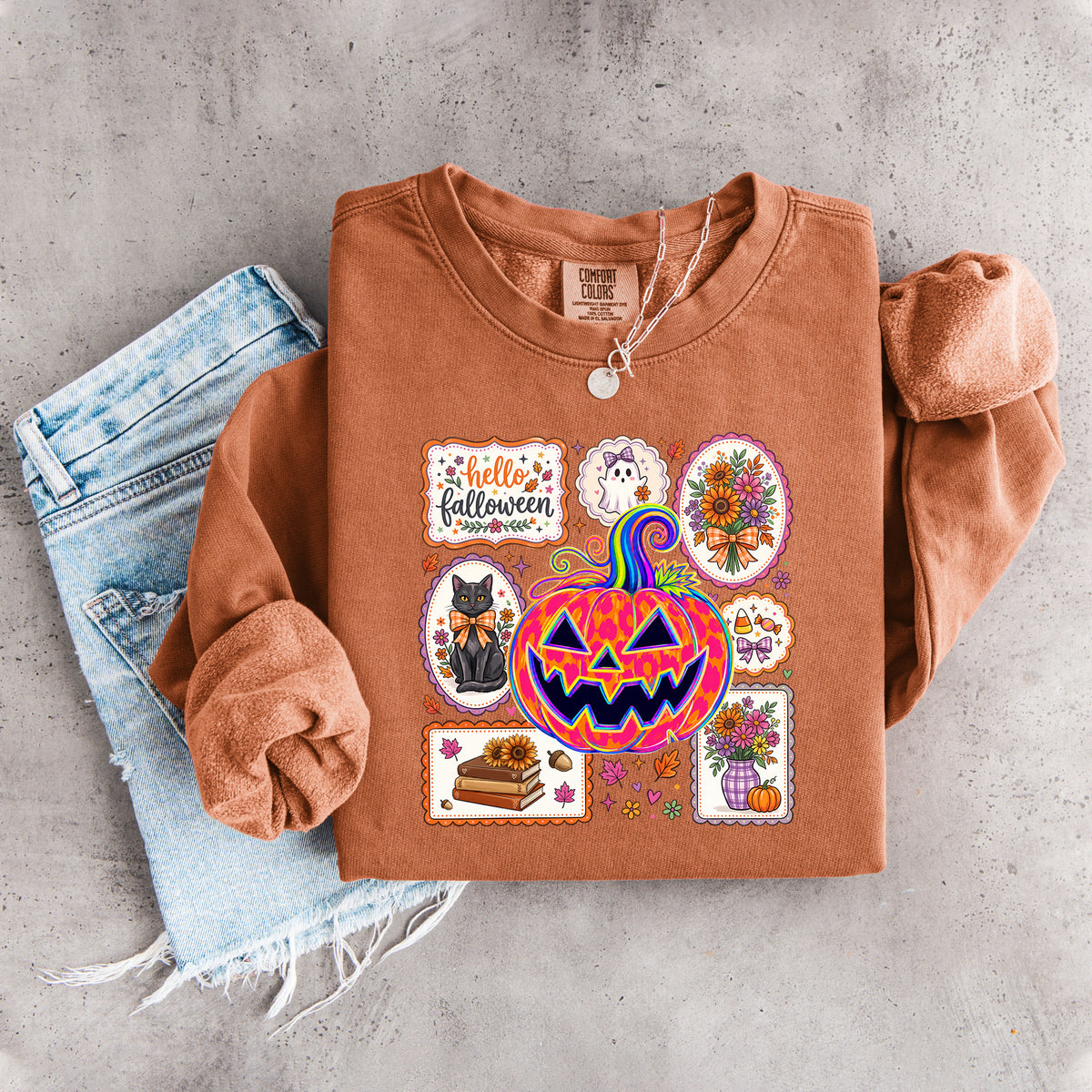Hallo Falloween-Sweatshirt