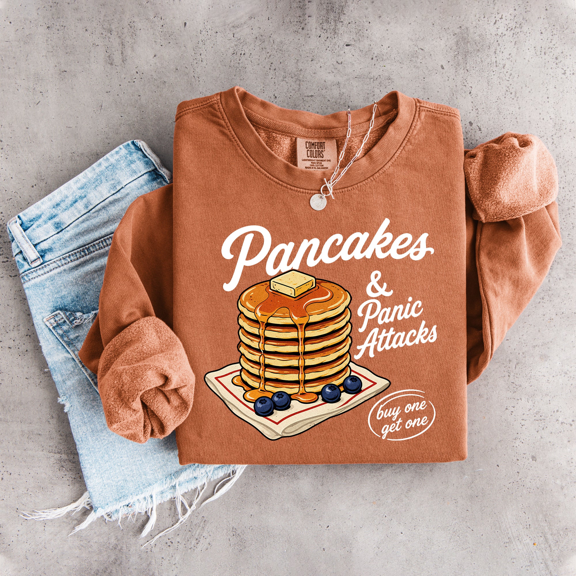 Sudadera «Panqueques y ataques de pánico»