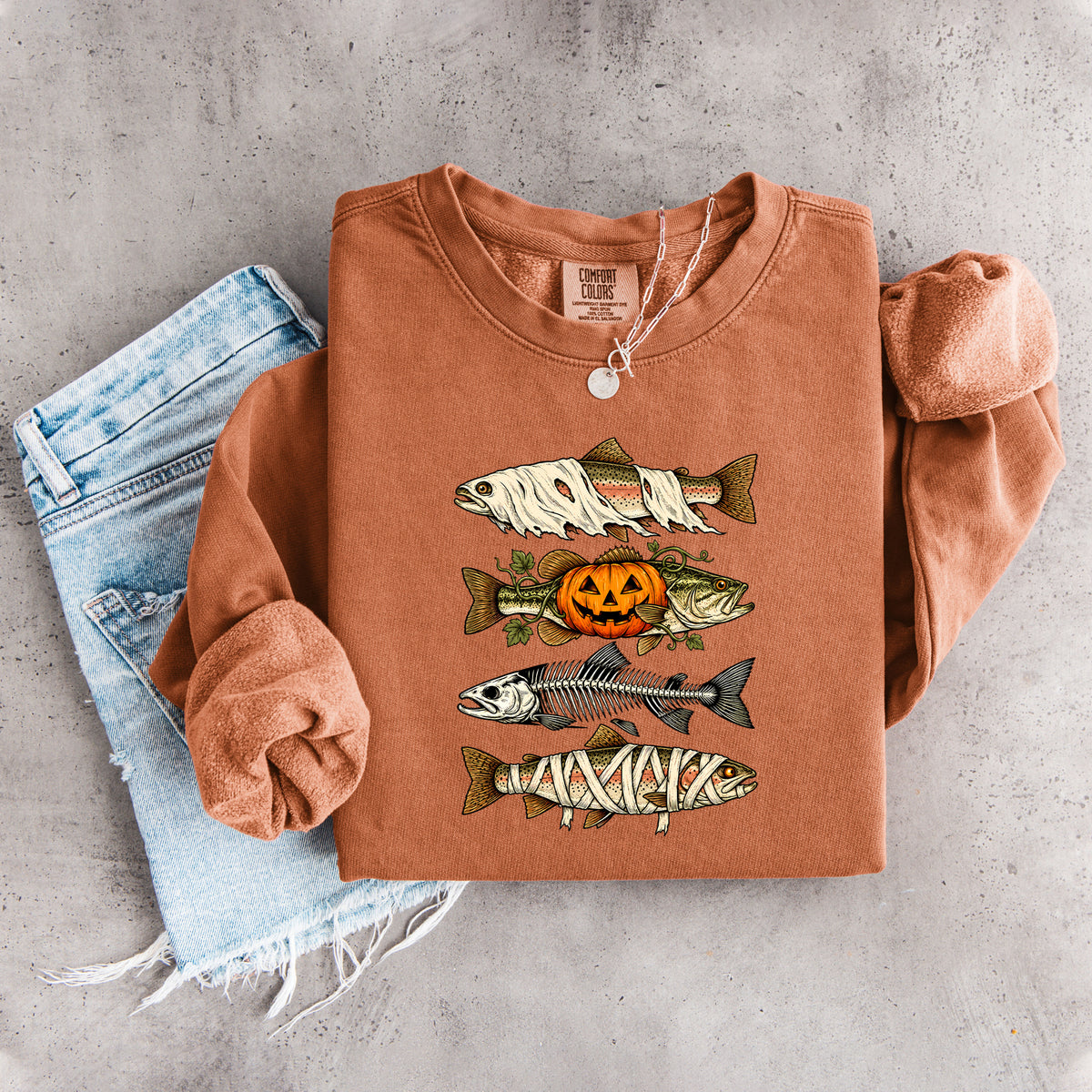 Sudadera de peces de Halloween